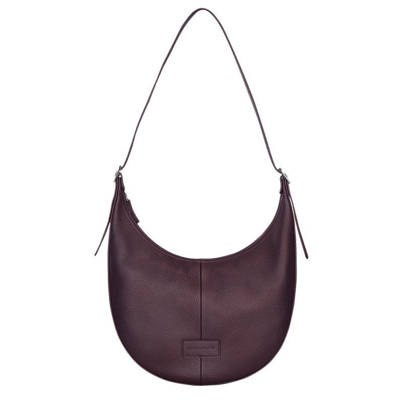 Essential L Crossbody bag Eggplant - Leather 1