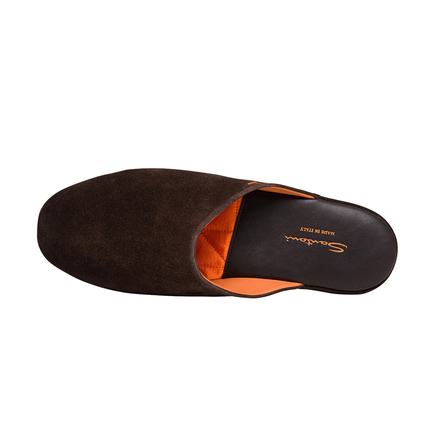 Men's brown leather slipper - 4