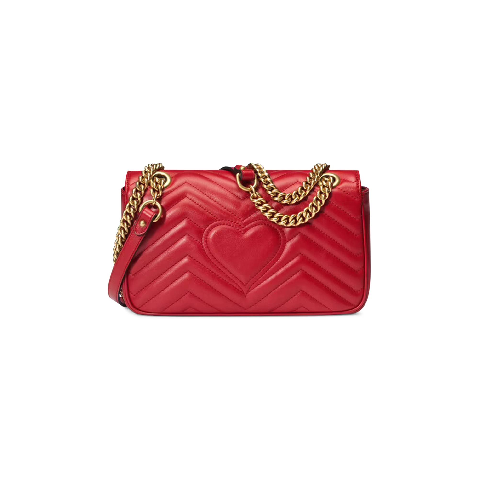Gucci GG Marmont Small Matelassé Shoulder Bag 'Red' - 3