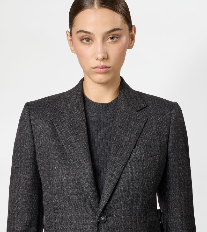 BLAZER IN CHECKS WOOL - GREY, BLACK, WHITE 5