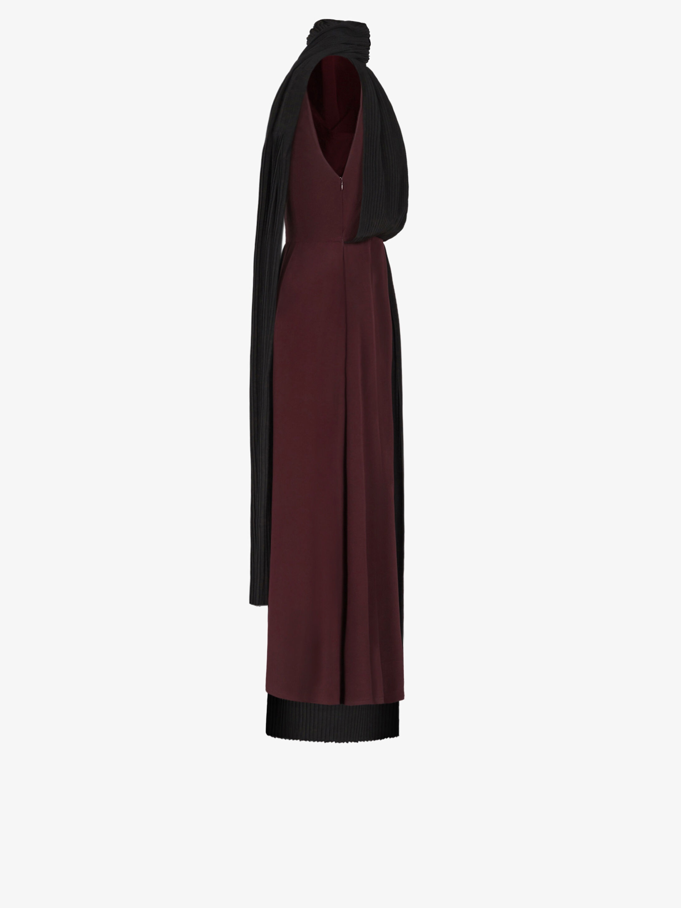 Two ton asymetrical dress with ascot tie - 6