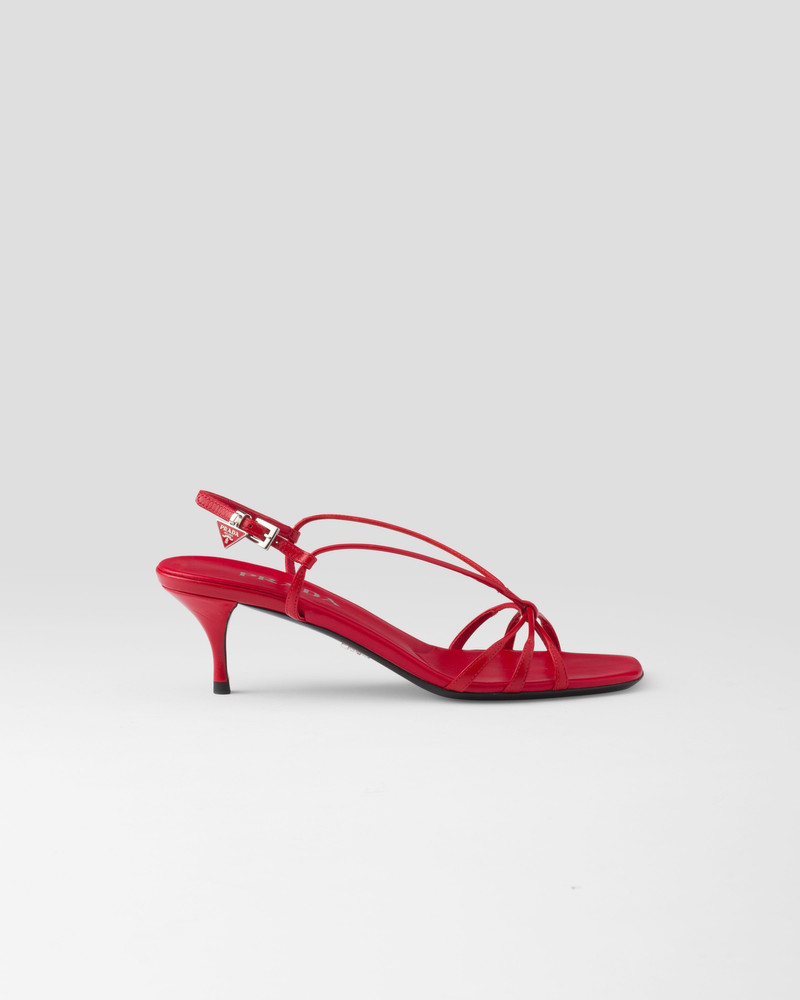 Prada Heeled leather sandals outlook