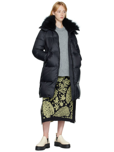 Yves Salomon Black Quilted Down Coat outlook