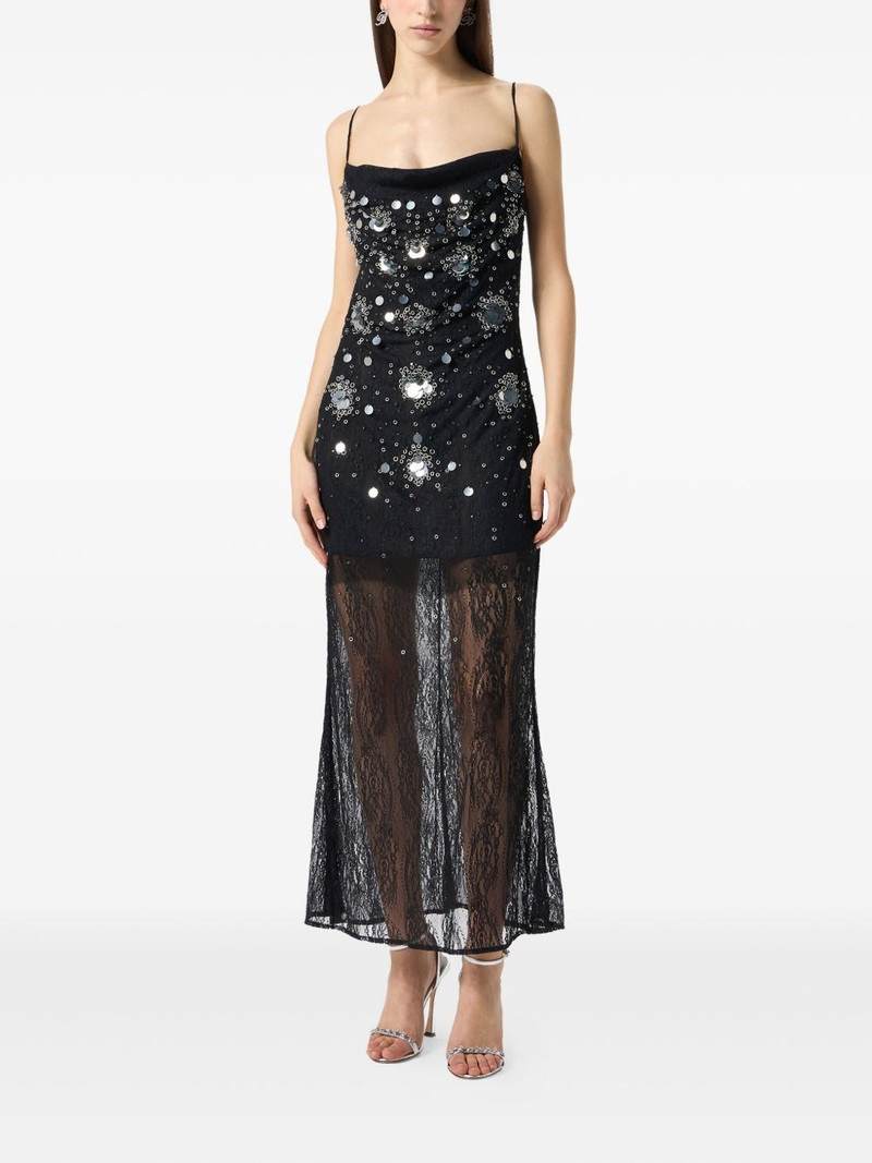 Blumarine sequin-embellished lace gown outlook