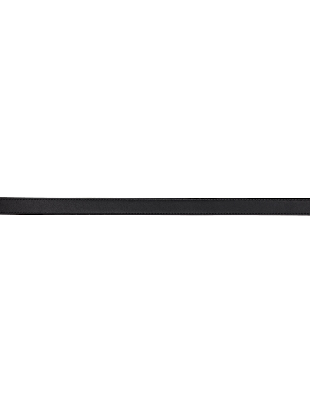 Black Thin Calfskin B Belt - 2