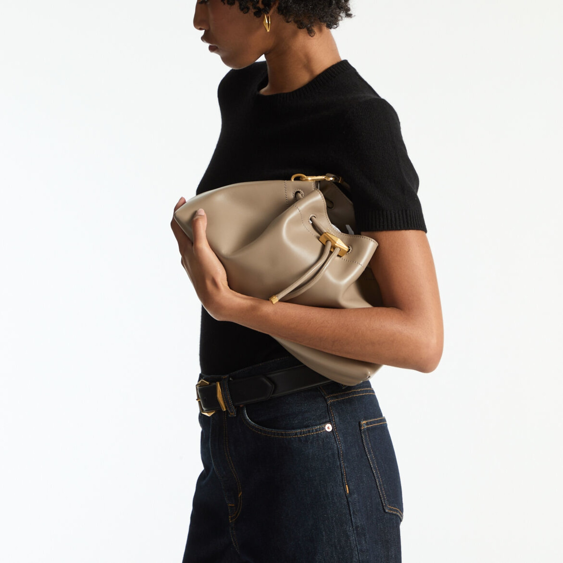 Cinch M
Taupe Leather Handbag - 2