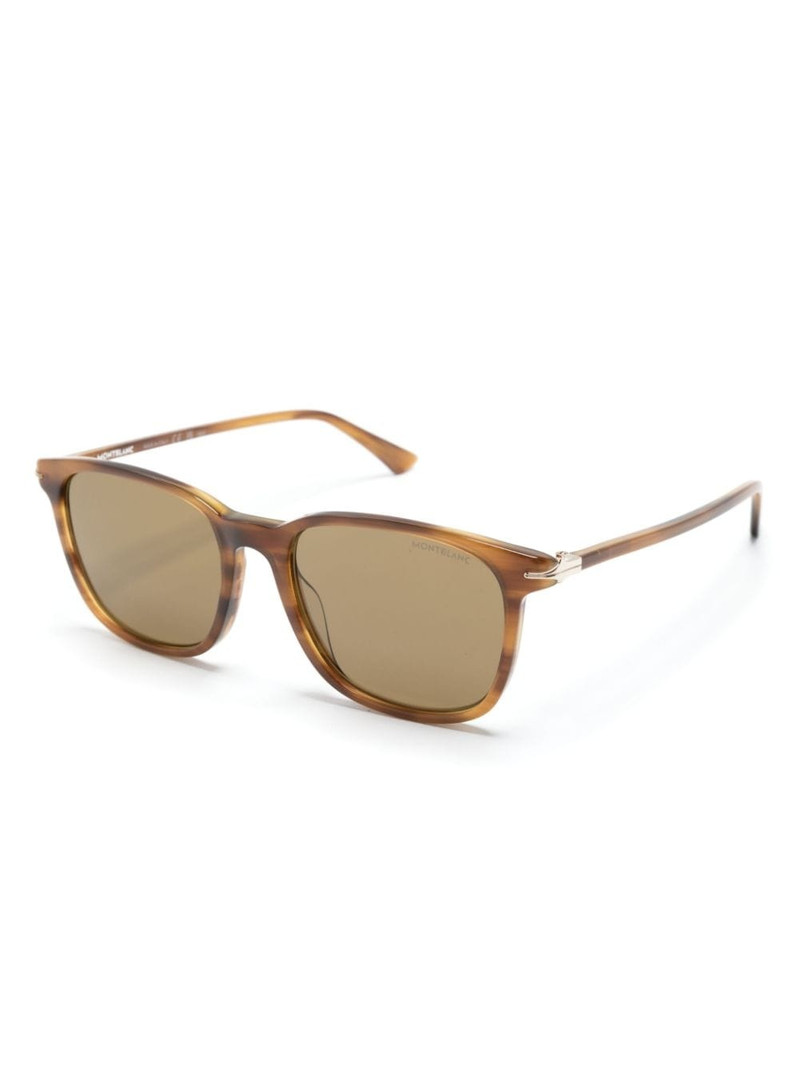Montblanc rectangle-frame sunglasses outlook