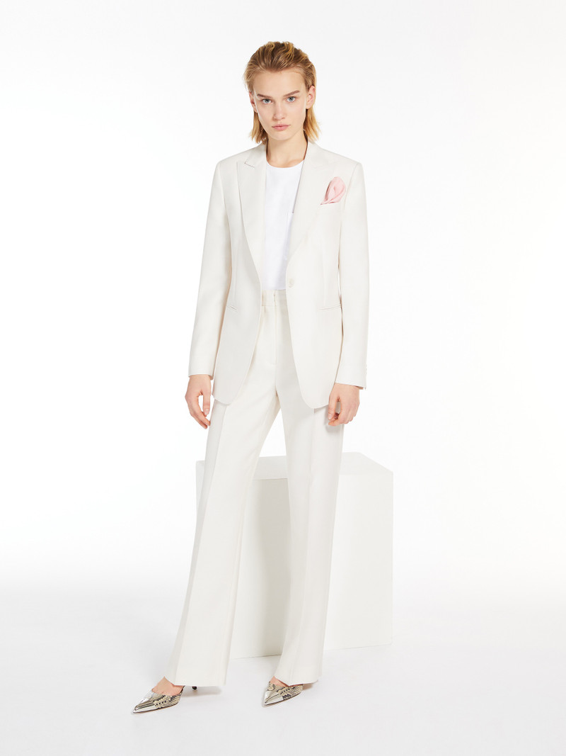 Max Mara AVORIAZ Wool and silk duchess satin blazer outlook