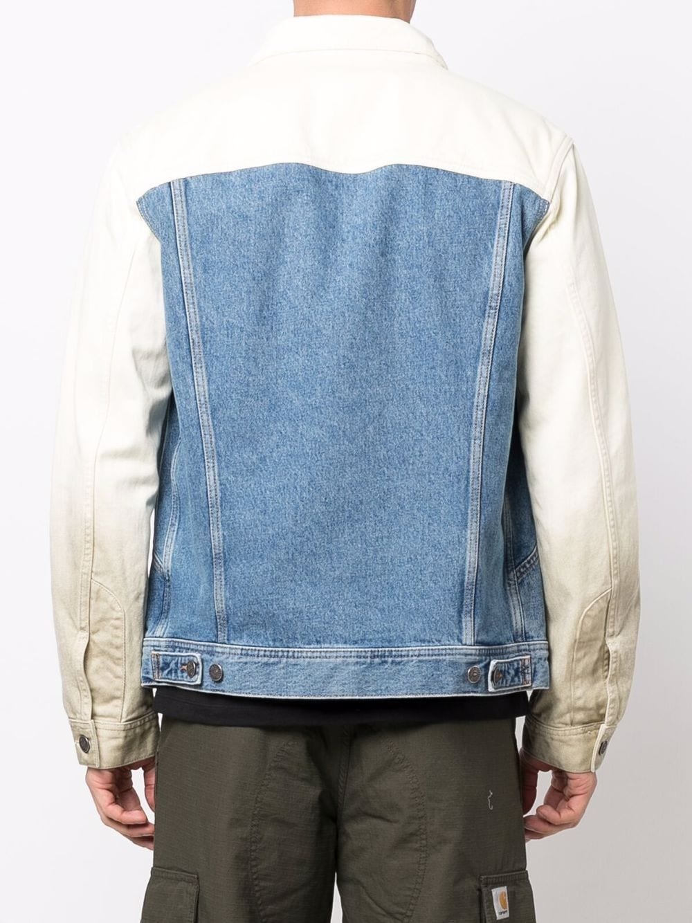 panelled denim jacket - 4