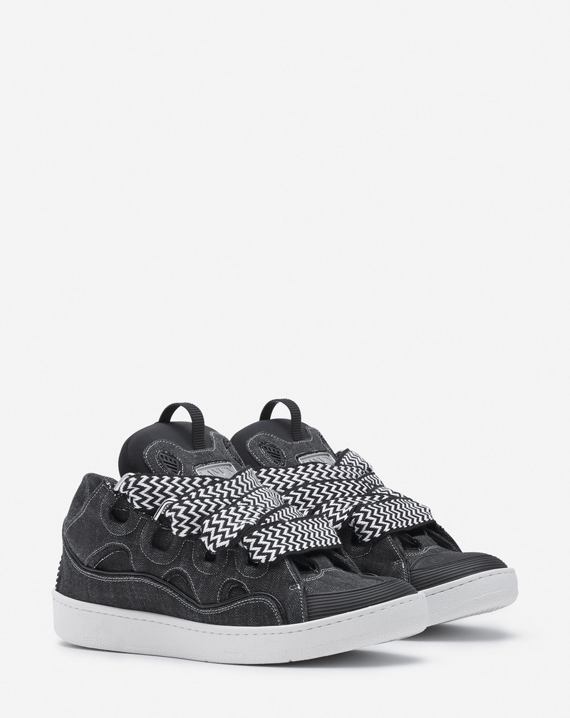 Lanvin CURB SNEAKERS IN DENIM outlook