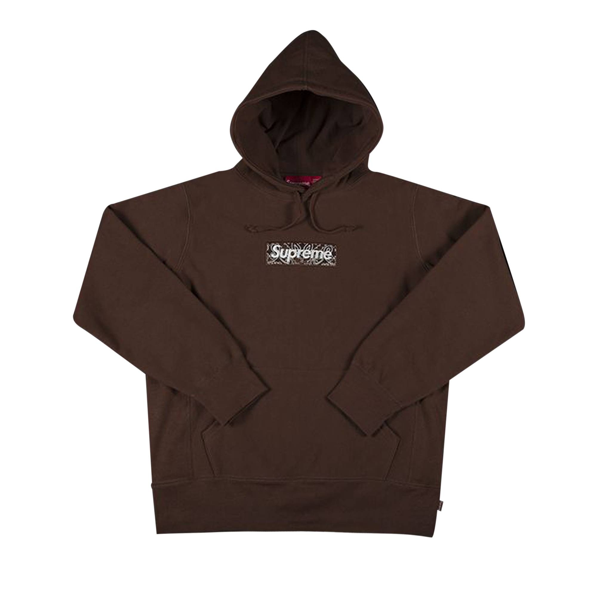 Supreme Supreme Bandana Box Logo Hooded Sweatshirt 'Dark Brown' | REVERSIBLE