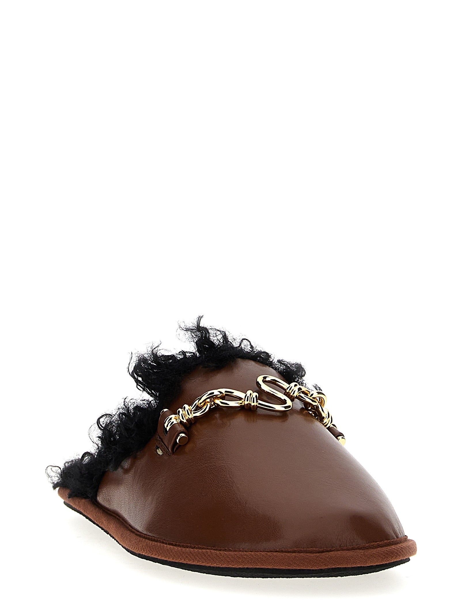 Backless Ryder Flat Shoes Brown - 2