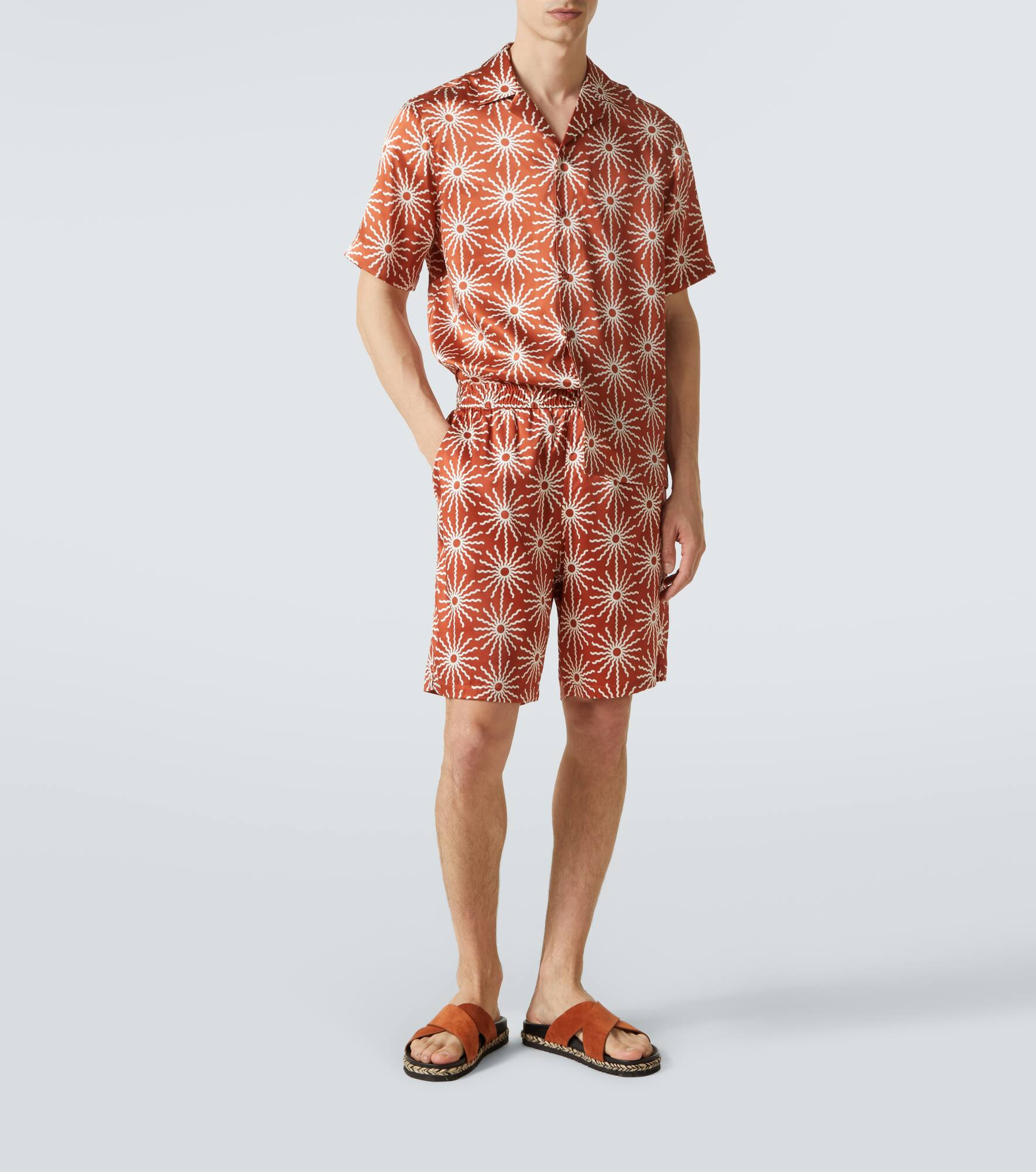 Palma printed silk-blend shorts - 2