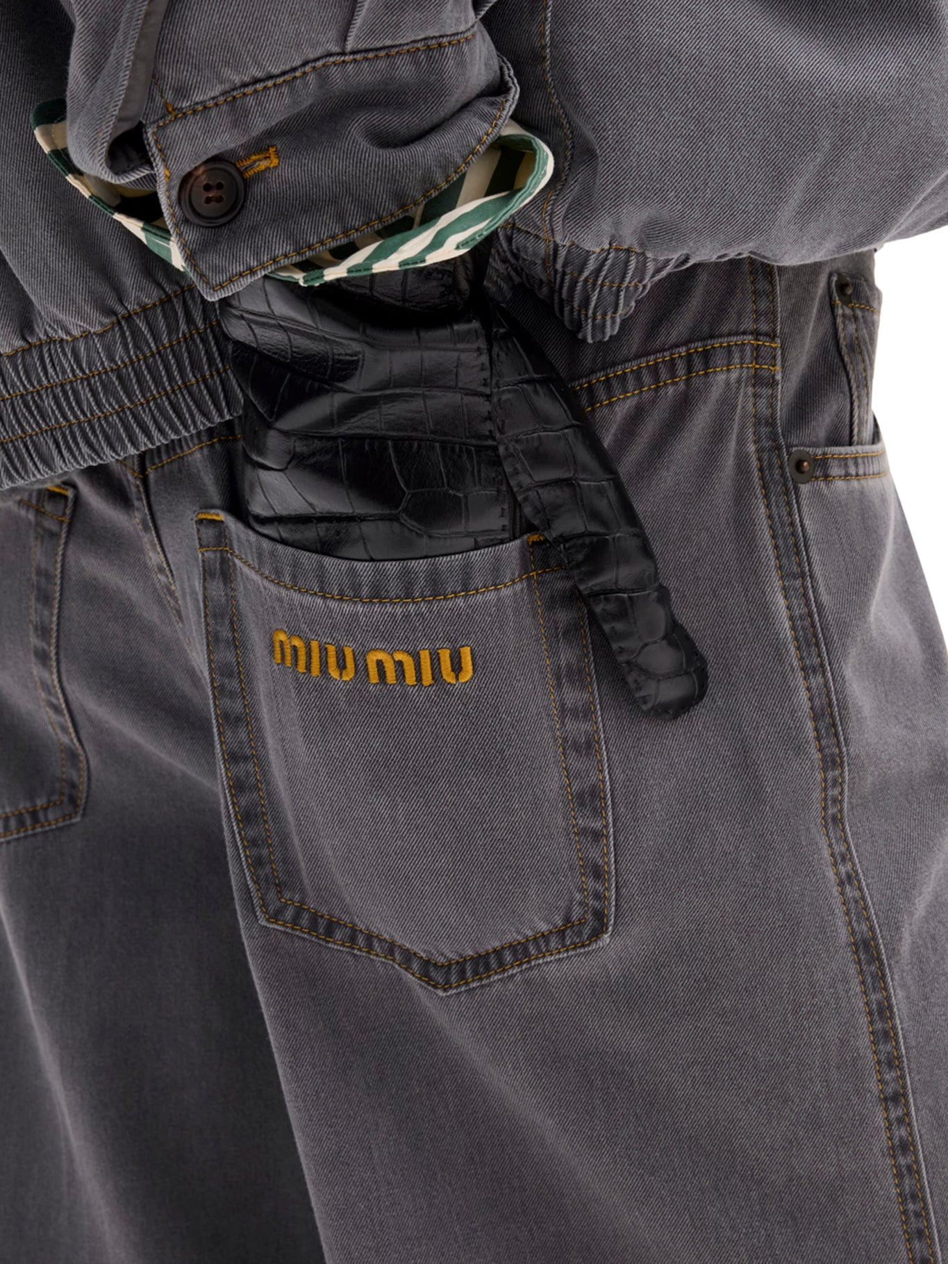 CHAMBRAY DENIM TROUSERS - 5