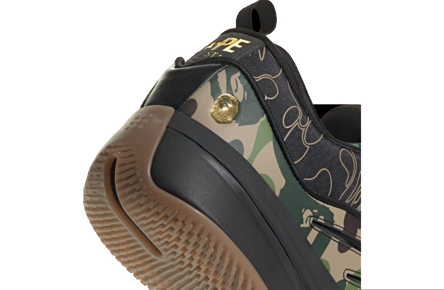 adidas x A Bathing Ape Dame 9 'Core Black Camo' JH6358 - 5