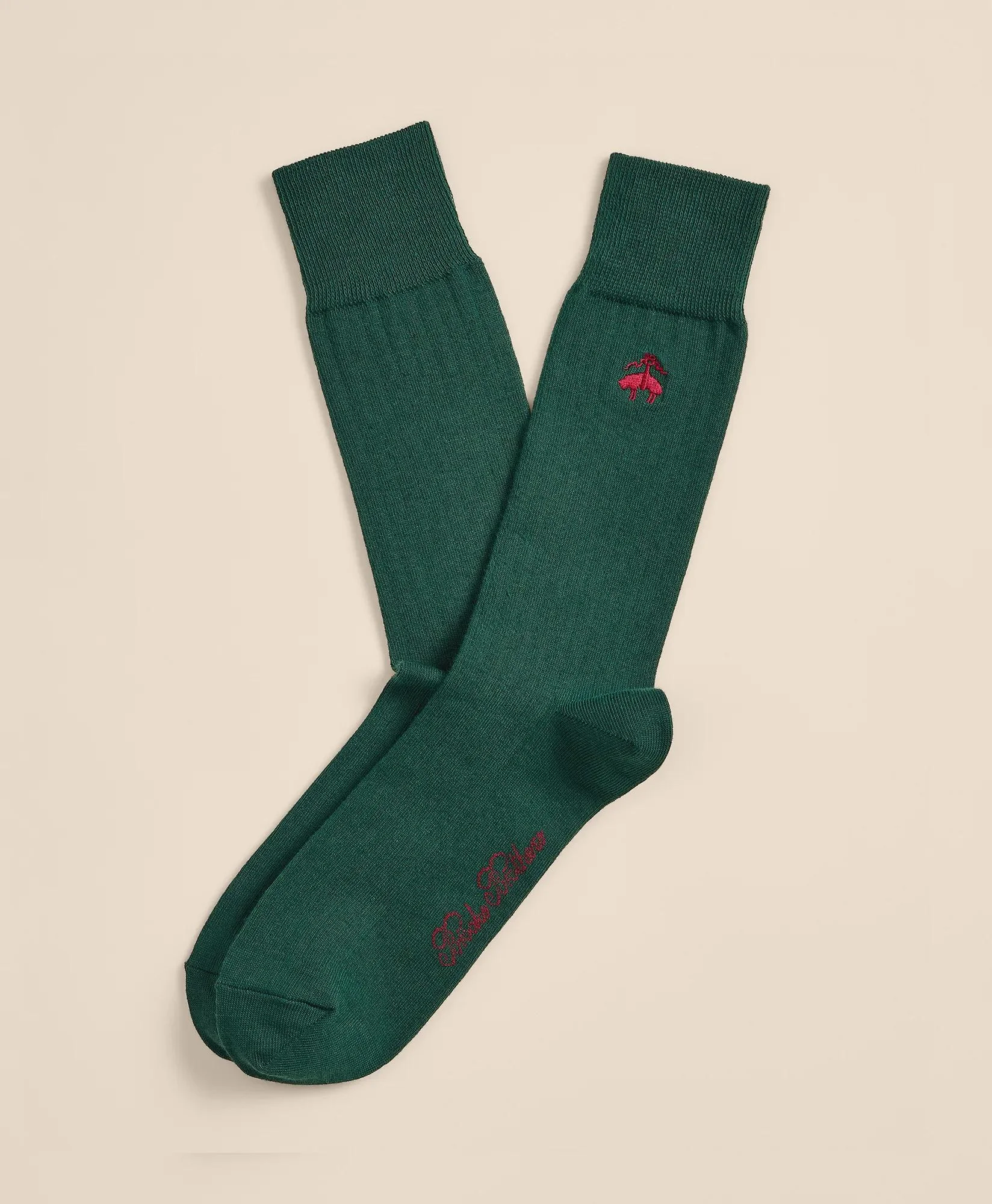 Cotton-Blend Golden Fleece® Ribbed Socks - 1