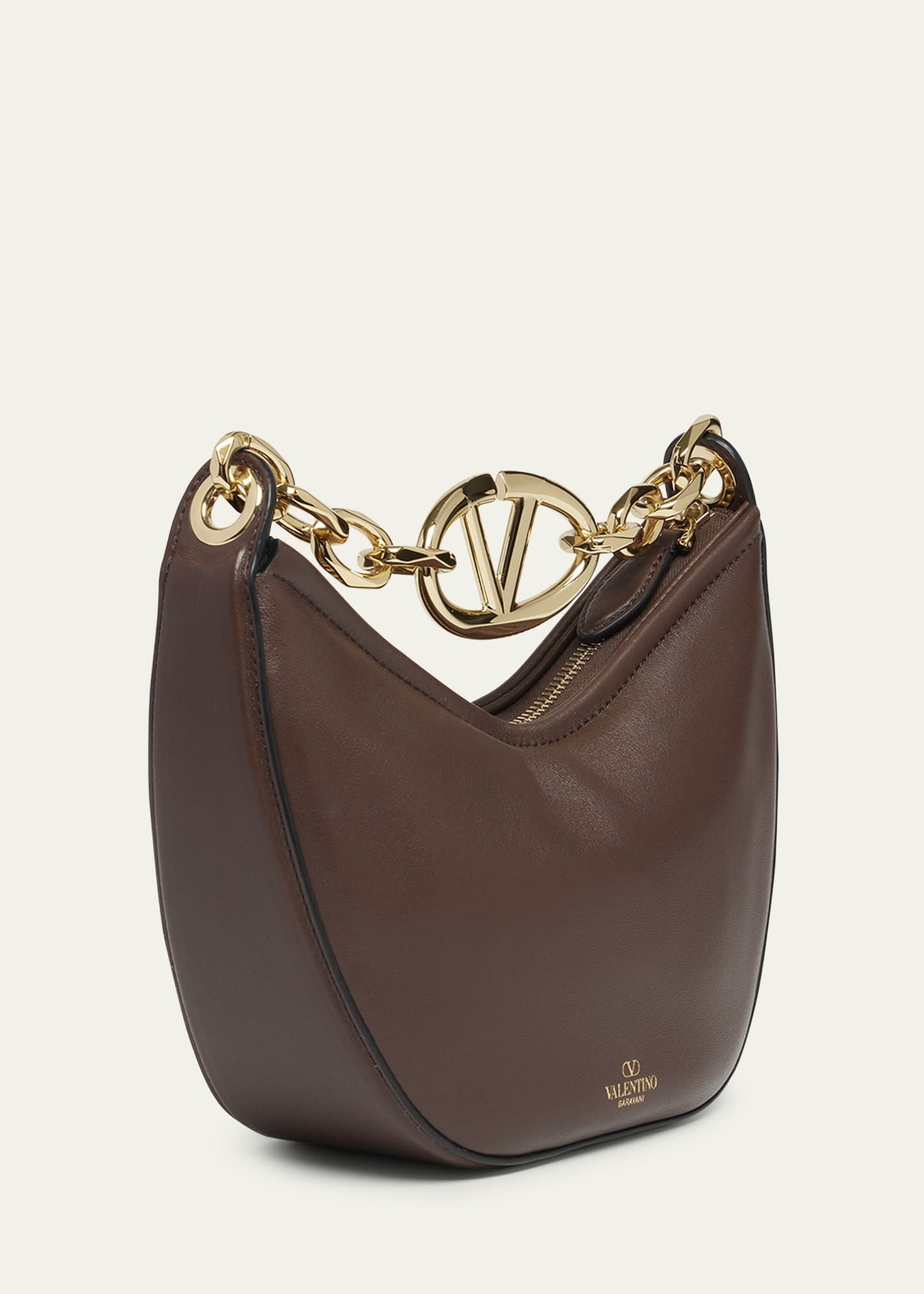 Mini VLOGO Moon Leather Hobo Bag - 3