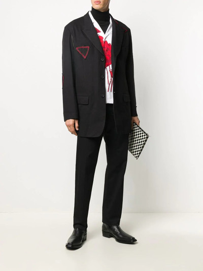 Yohji Yamamoto straight-fit blazer outlook