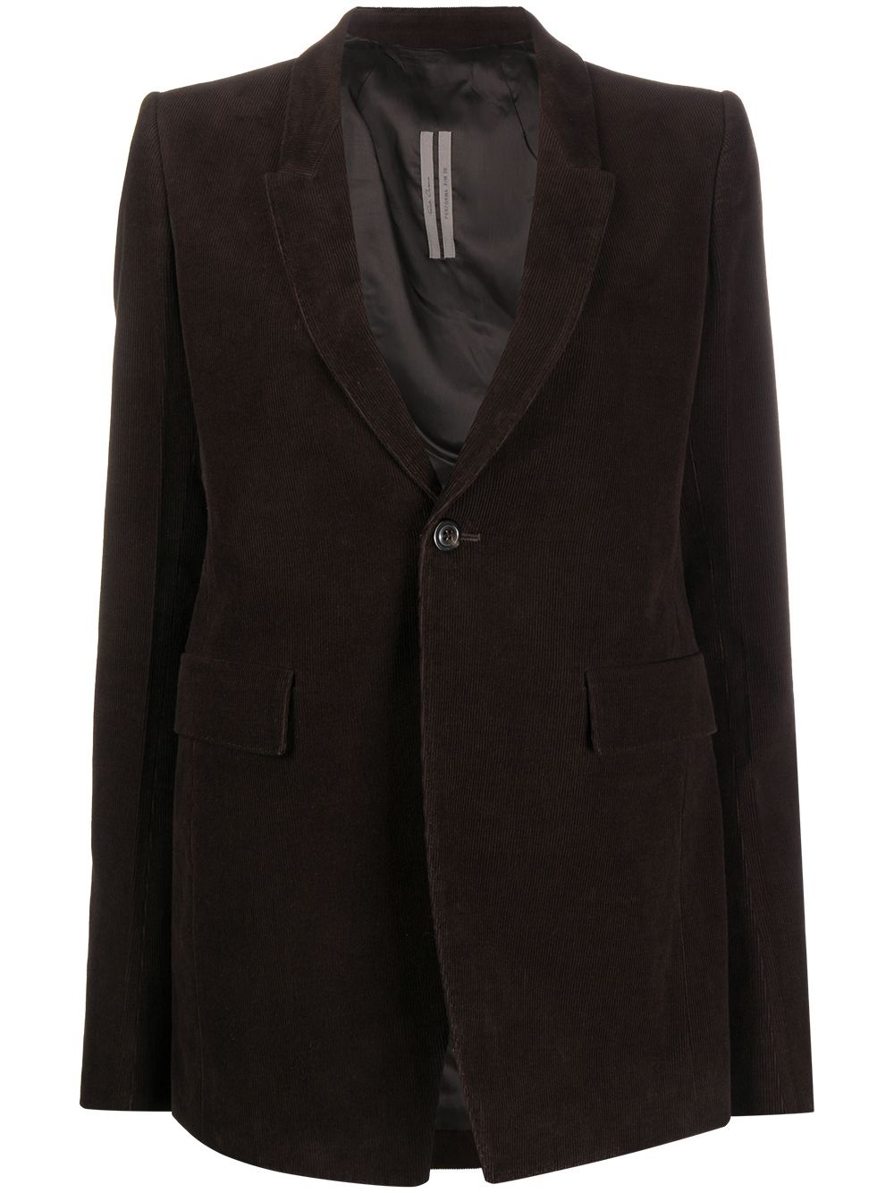 corduroy single-breasted blazer  - 1