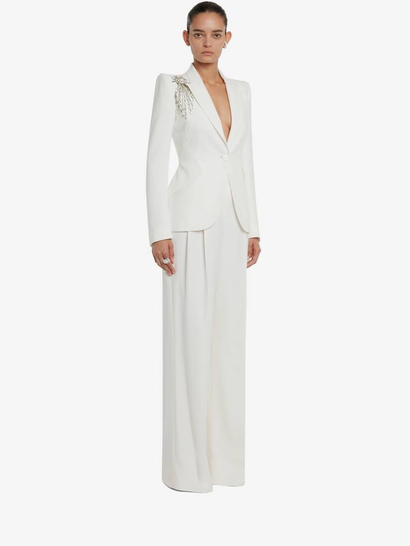 Women's Astral Jewel Peak Shoulder Jacket in Light Ivory - 3