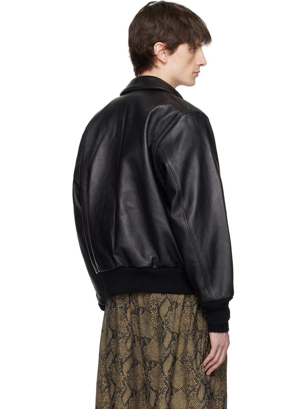 【WACKO MARIA】ライダース LEATHER A-2 FLIGHT JACKET WACKO MARIA Black A-2 Leather Flight Jacket | REVERSIBLE