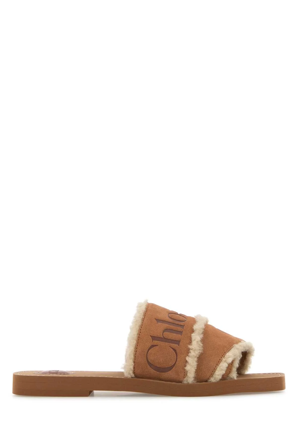 Chloe Women Caramel Suede Woody Slippers - 1