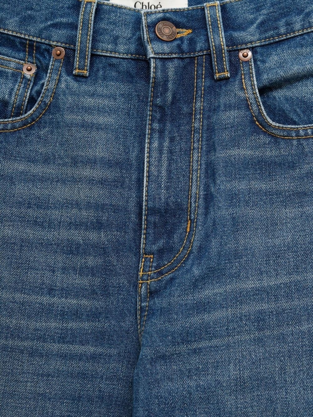 wide-leg denim jeans - 3