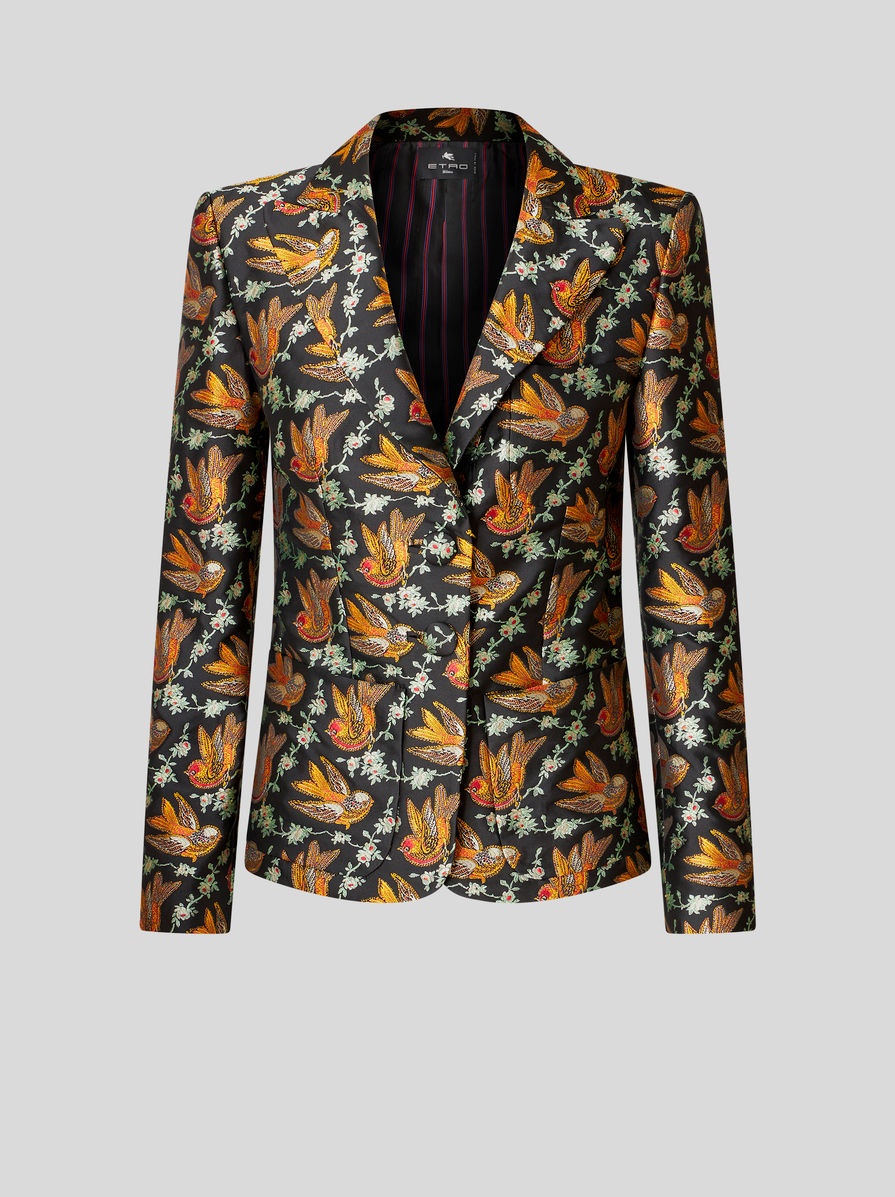 JACQUARD JACKET WITH BIRDS - 1
