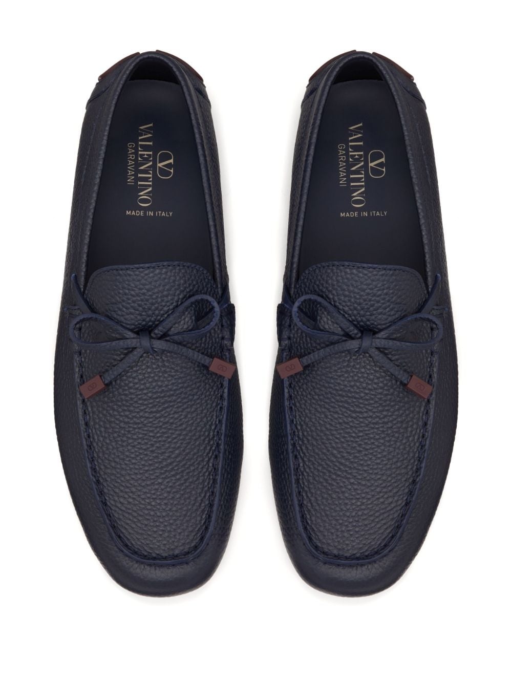 VLogo Signature leather driving shoes - 4