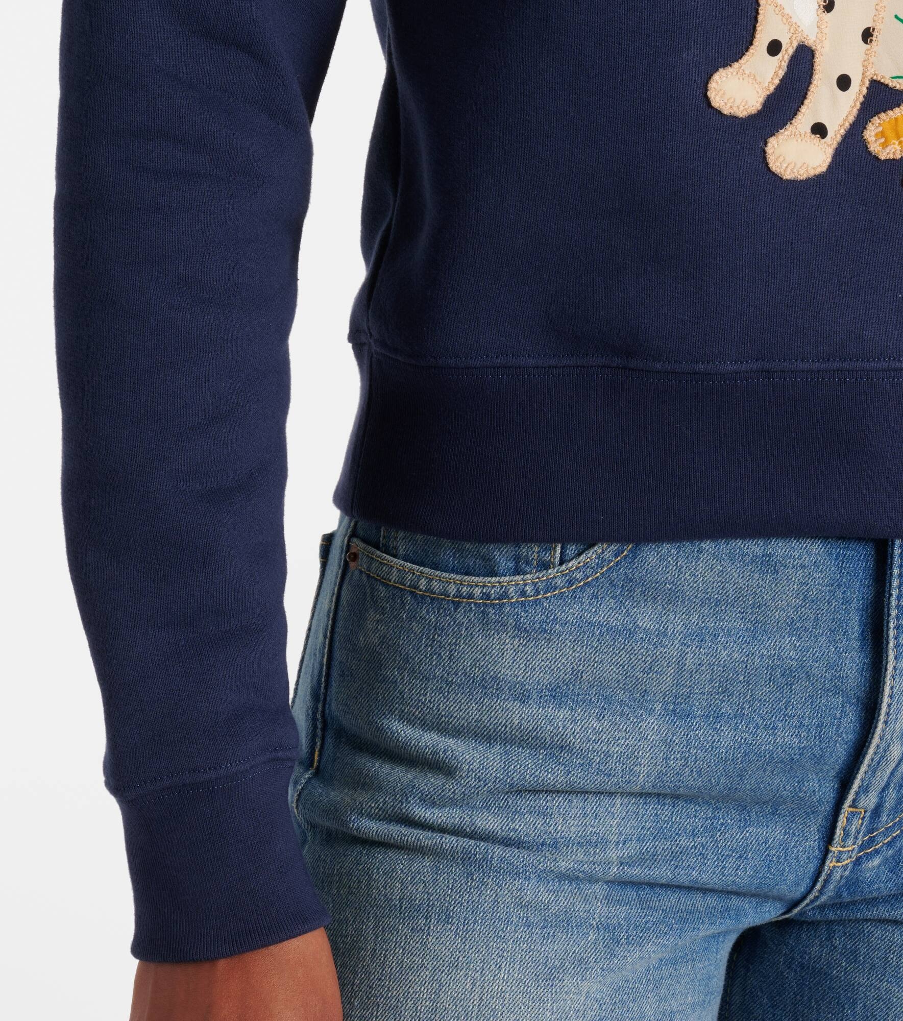 Embroidered cotton jersey sweatshirt - 5
