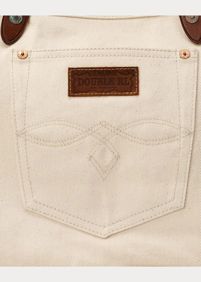 Leather-Trim Twill Tote 5