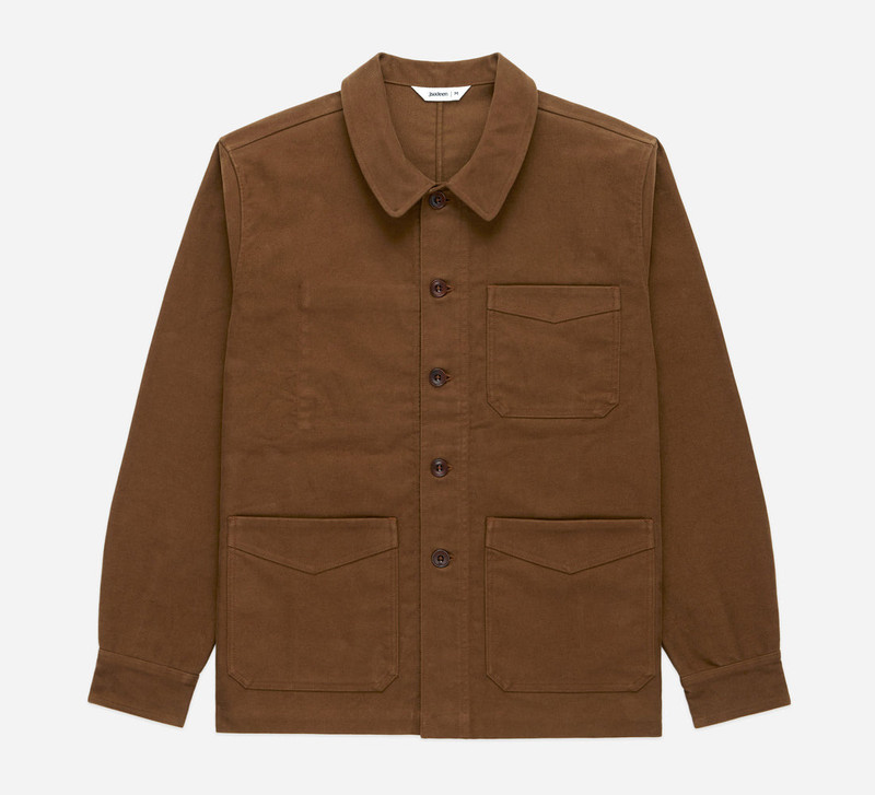 French Work Jacket - Brown Moleskin 1