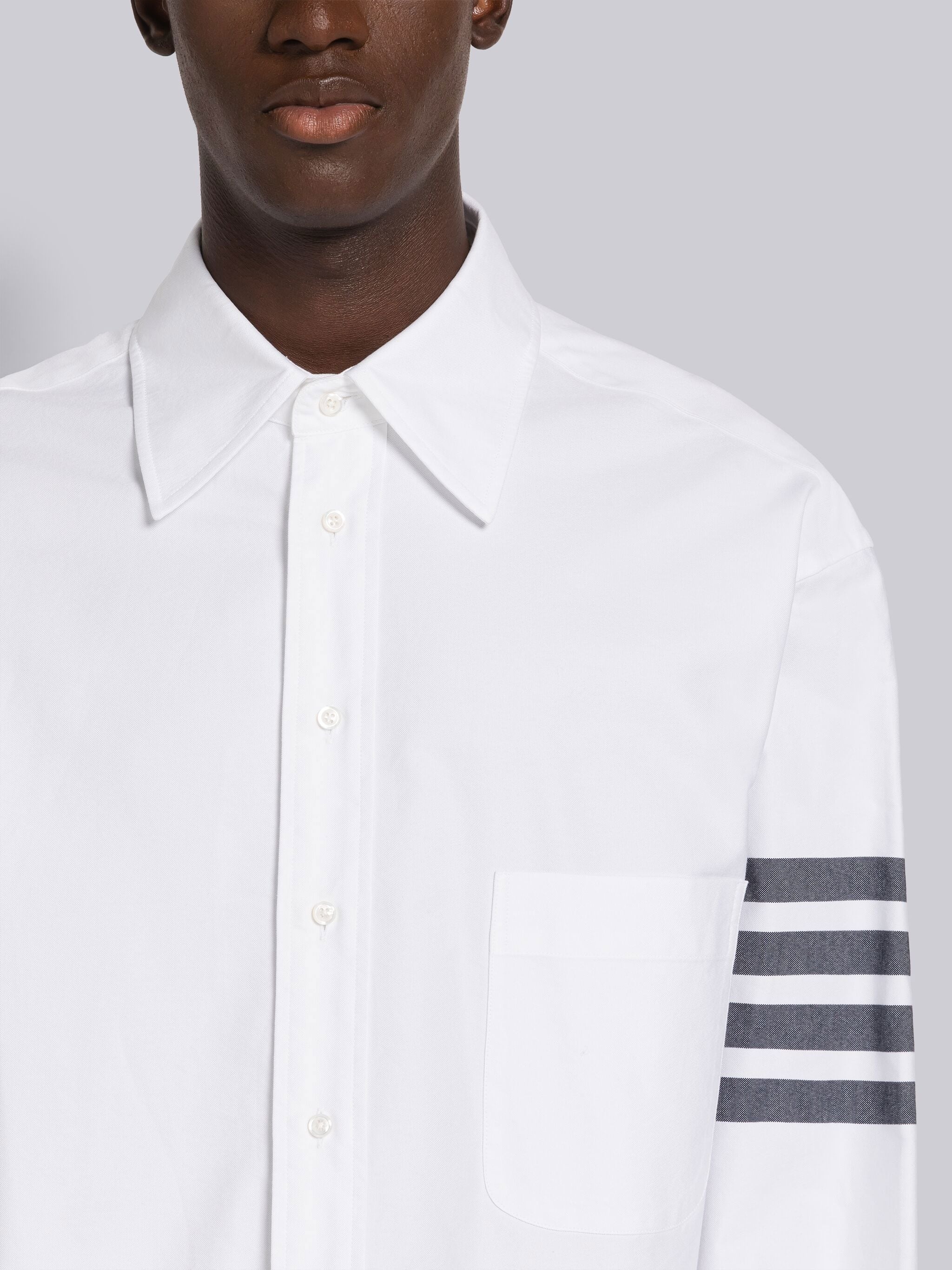 OXFORD 4-BAR OVERSIZED BUTTON DOWN SHIRT - 5