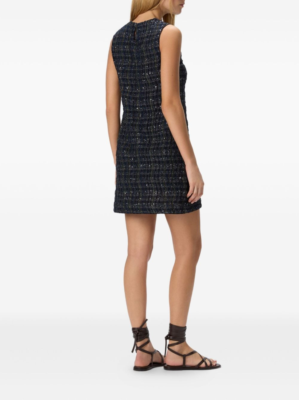 embellished tweed mini dress - 3