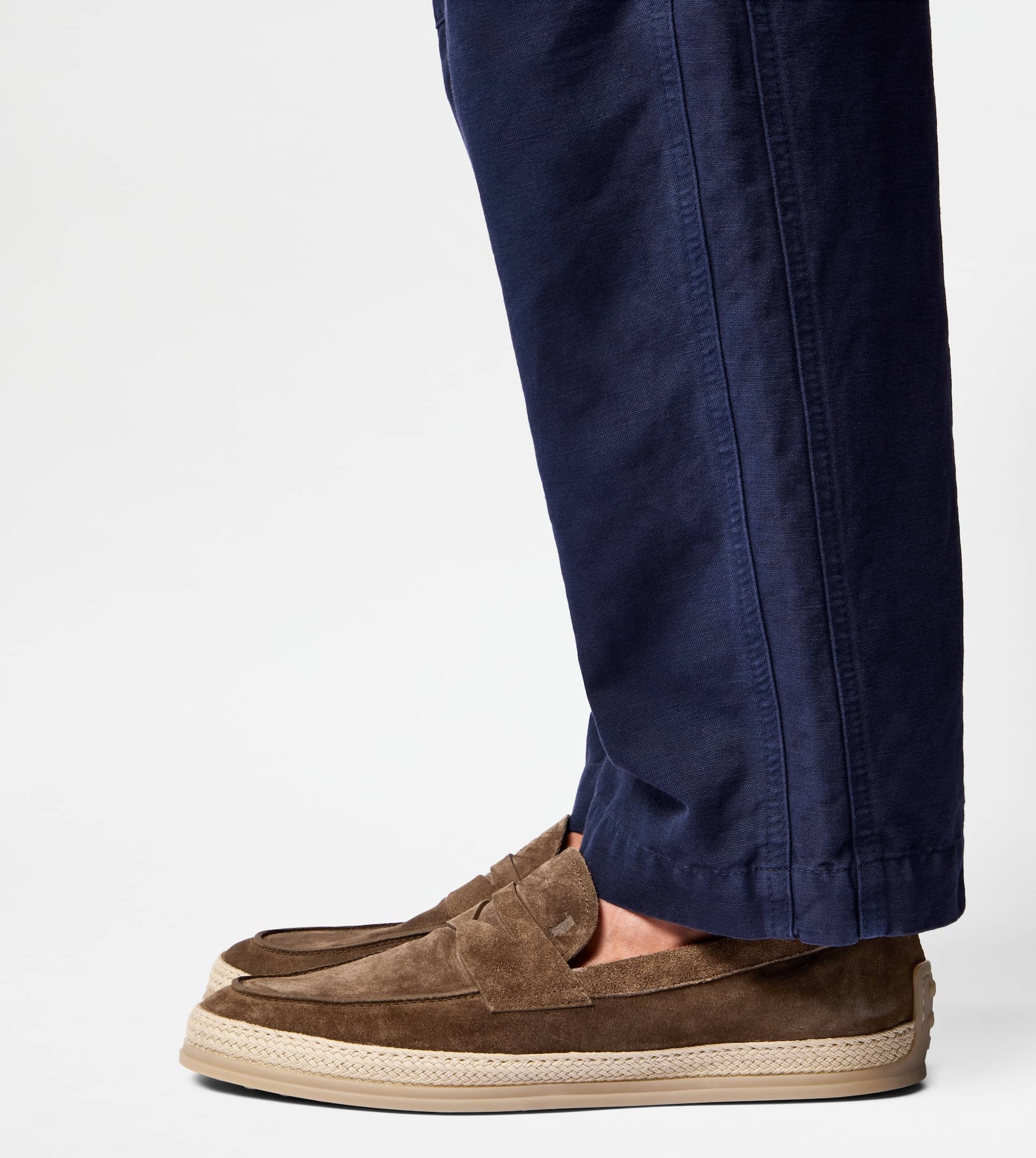 LOAFERS IN SUEDE - BROWN - 6