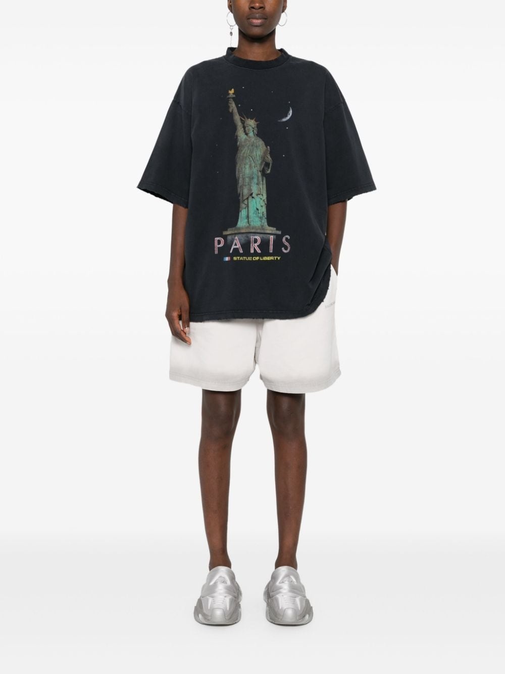 Paris Liberty distressed T-shirt - 3