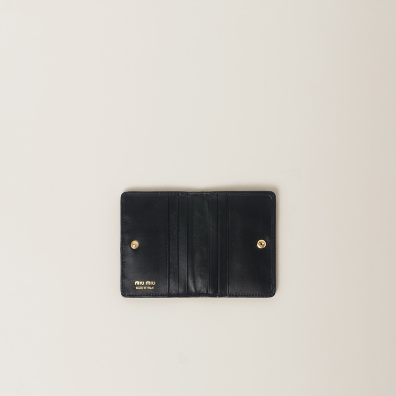 Miu Miu Matelassé nappa leather card holder outlook