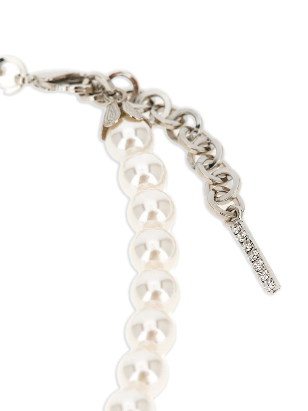 crystal-embellished heart necklace - 3