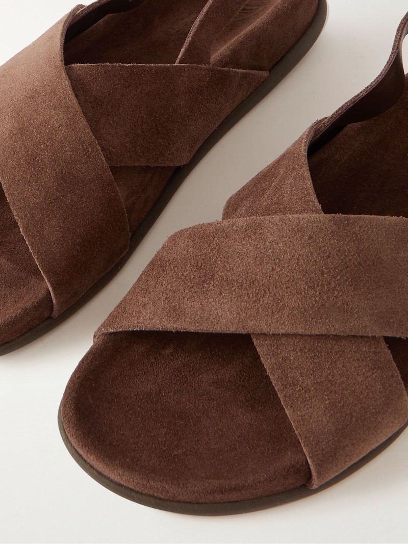 Ikesia suede slingback sandals Brown 4
