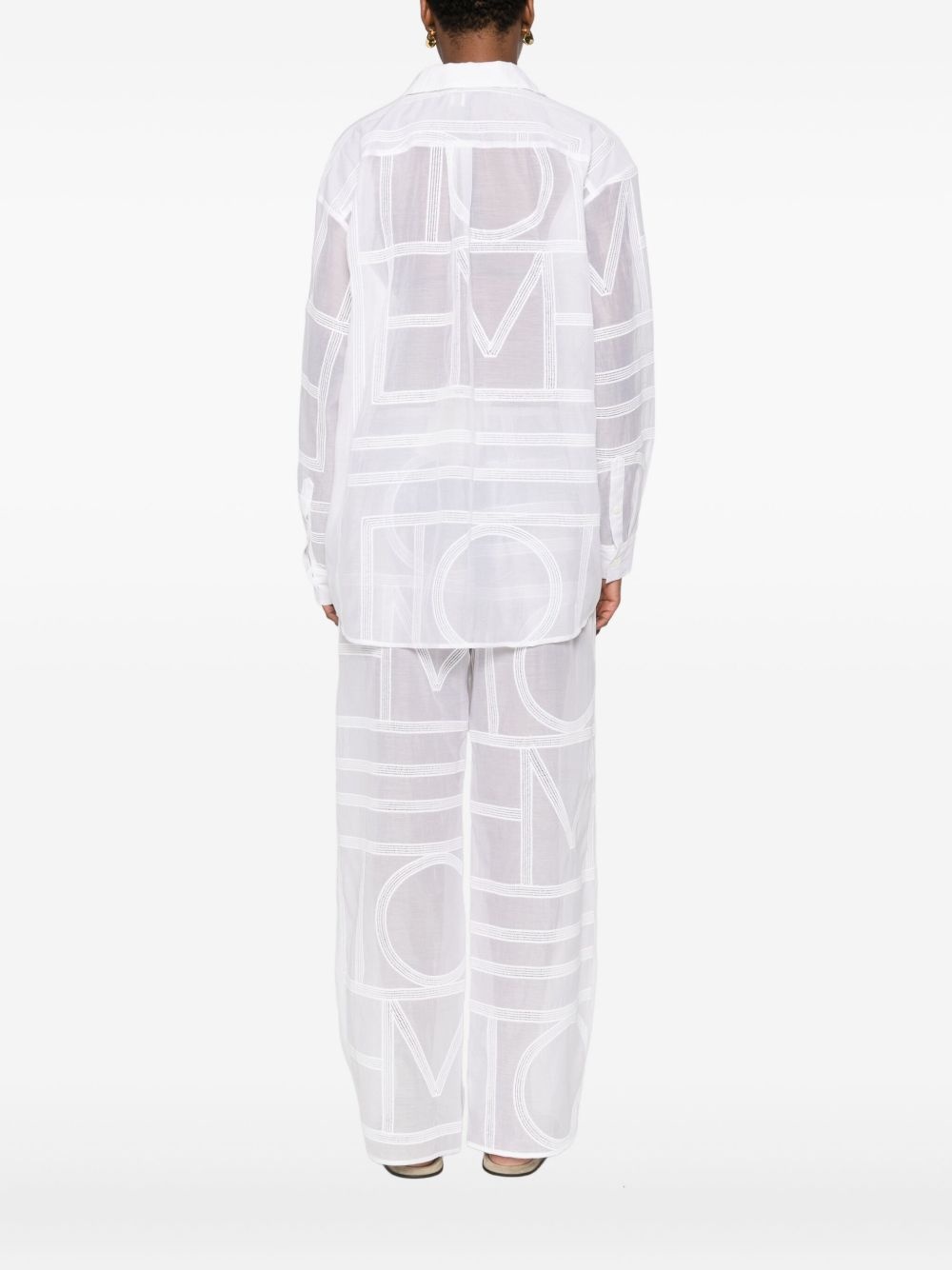 geometric-pattern cotton shirt - 4