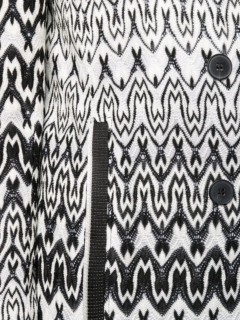 geometric pattern double-breasted coat - 5