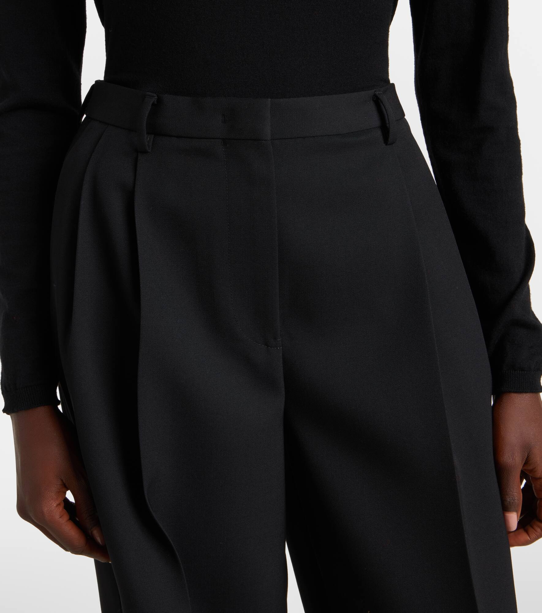 Wool wide-leg pants - 6
