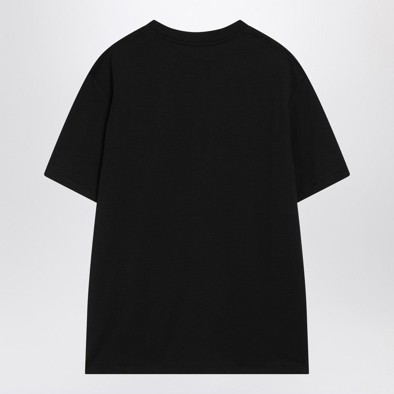 Balmain Black Cotton Crewneck T-Shirt With Logo Men - 2