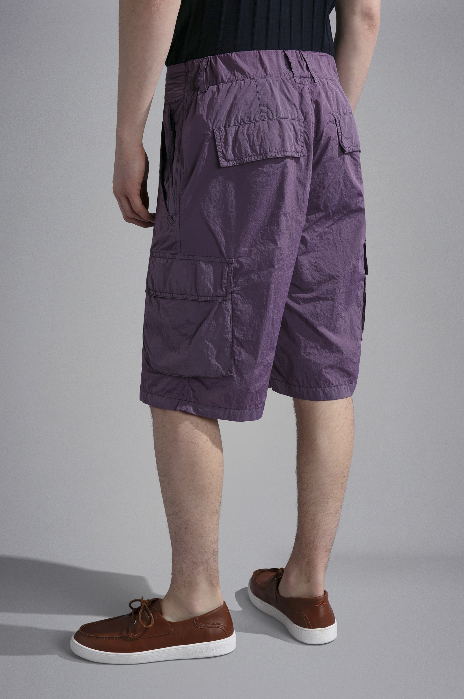 GARMENT DYED NYLON BERMUDA SHORTS - 3