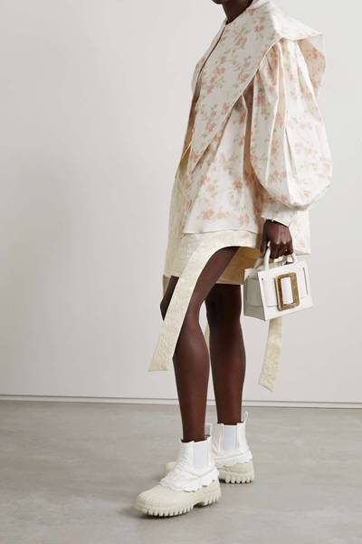 Simone Rocha Draped cotton-blend brocade shorts outlook