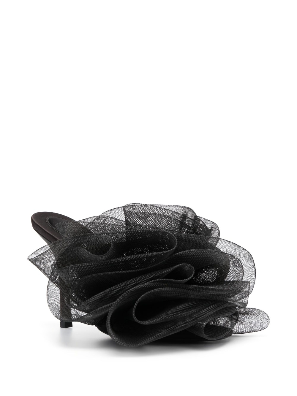 ruched tulle mules - 2