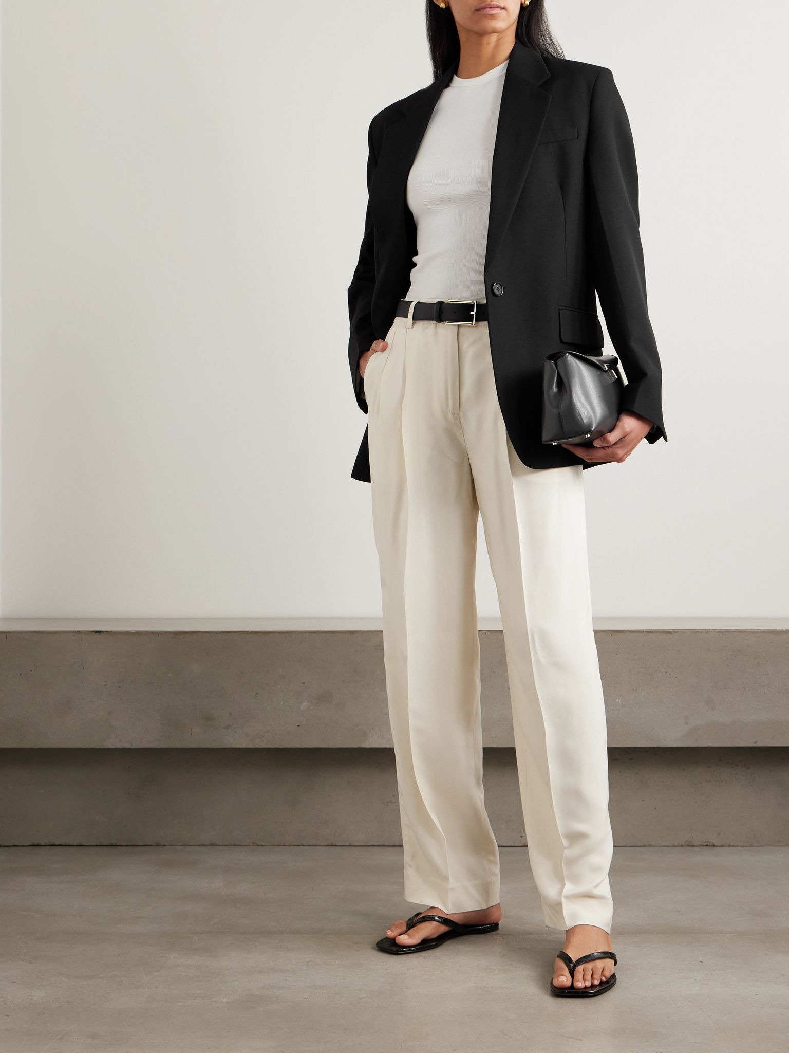 Garderob oversized recycled grain de poudre blazer Black - 2