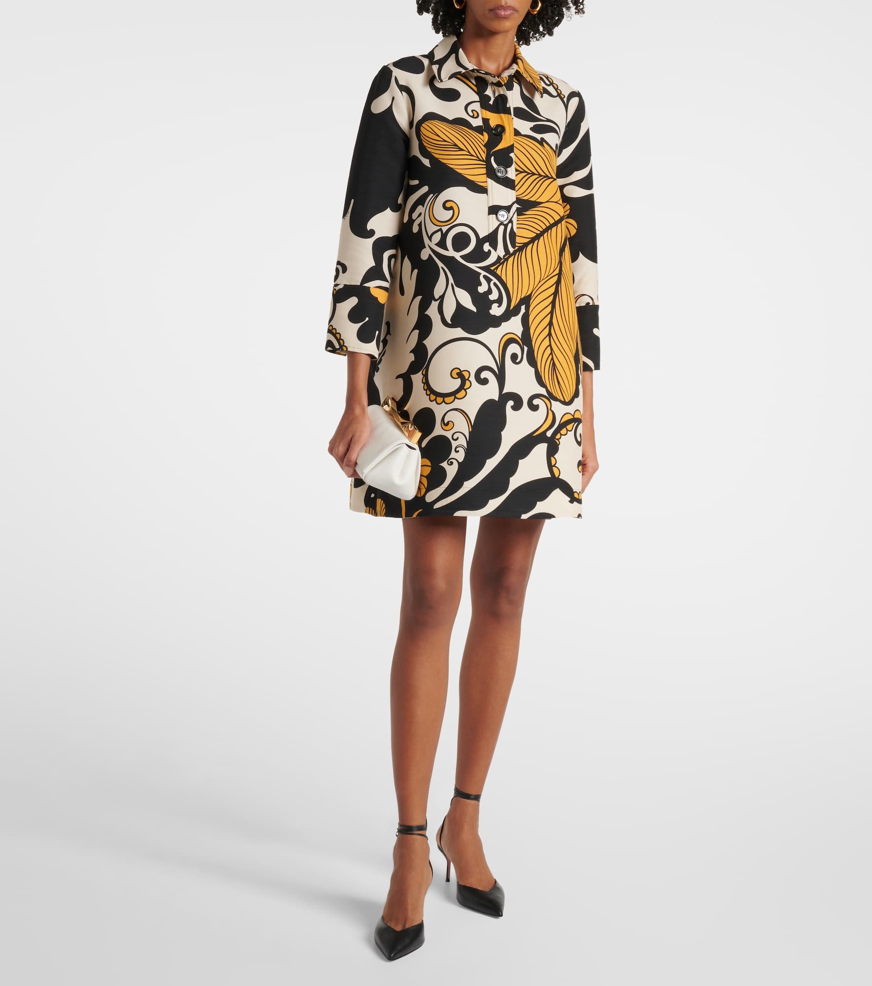 Artemis floral wool-blend minidress - 2
