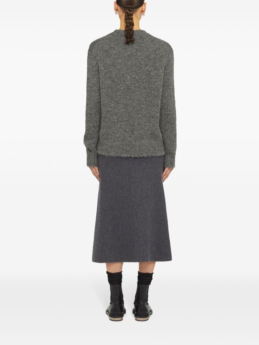 crew-neck wool jumper - 3