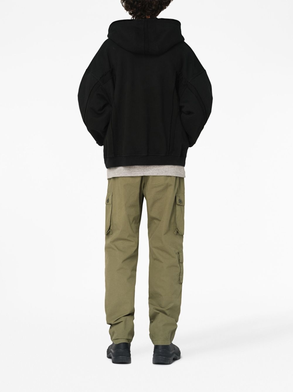 straight-leg cotton cargo pants - 4